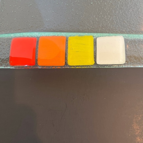 Retro Multi Color Glass Arched Serving Platter - Picture 8 of 14